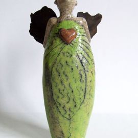 Paris Art Web - Sculpture - Melanie Bourget - Raku Ceramics Statue 998