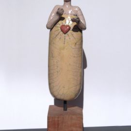 Paris Art Web - Sculpture - Melanie Bourget - Raku Ceramics Statue 999 (1)