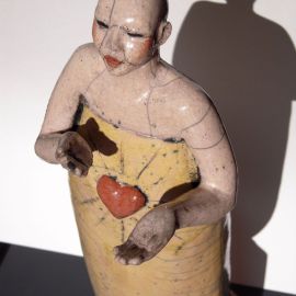 Paris Art Web - Sculpture - Melanie Bourget - Raku Ceramics Statue 999 (2)