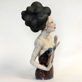 Paris Art Web - Sculpture - Melanie Bourget - Raku Ceramics Torso 945 (1)