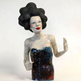 Paris Art Web - Sculpture - Melanie Bourget - Raku Ceramics Torso 945 (2)