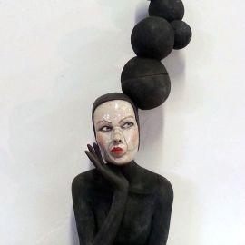 Paris Art Web - Sculpture - Melanie Bourget - Raku Ceramics Torso 947