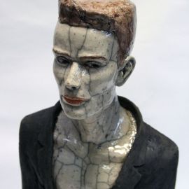 Paris Art Web - Sculpture - Melanie Bourget - Raku Ceramics Torso 948 (2)