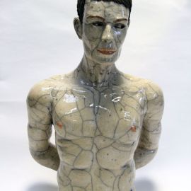Paris Art Web - Sculpture - Melanie Bourget - Raku Ceramics Torso 951 (1)