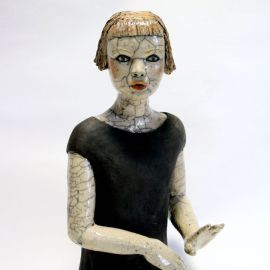 Paris Art Web - Sculpture - Melanie Bourget - Raku Ceramics Torso 952 (1)