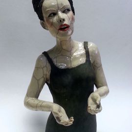 Paris Art Web - Sculpture - Melanie Bourget - Raku Ceramics Torso 953