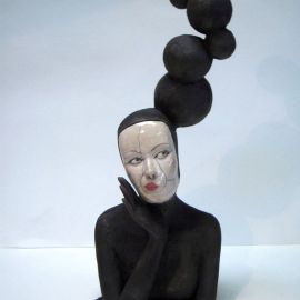 Paris Art Web - Sculpture - Melanie Bourget - Raku Ceramics Torso 959