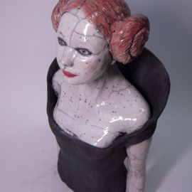 Paris Art Web - Sculpture - Melanie Bourget - Raku Ceramics Torso 964 (1)