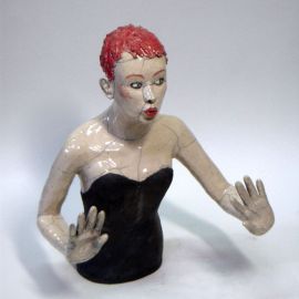 Paris Art Web - Sculpture - Melanie Bourget - Raku Ceramics Torso 963