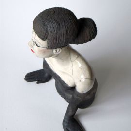 Paris Art Web - Sculpture - Melanie Bourget - Raku Ceramics Torso 965