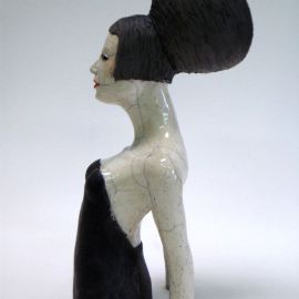 Paris Art Web - Sculpture - Melanie Bourget - Raku Ceramics Torso 966