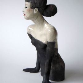 Paris Art Web - Sculpture - Melanie Bourget - Raku Ceramics Torso 972 (2)
