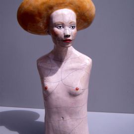 Paris Art Web - Sculpture - Melanie Bourget - Raku Ceramics Torso 976