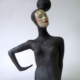 Paris Art Web - Sculpture - Melanie Bourget - Raku Ceramics Torso 973 (2)