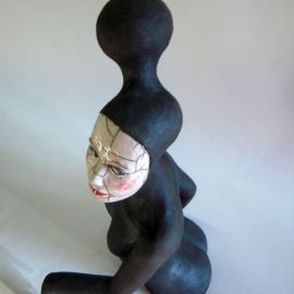 Paris Art Web - Sculpture - Melanie Bourget - Raku Ceramics Torso 977 (2)