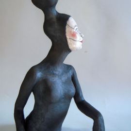 Paris Art Web - Sculpture - Melanie Bourget - Raku Ceramics Torso 977 (3)