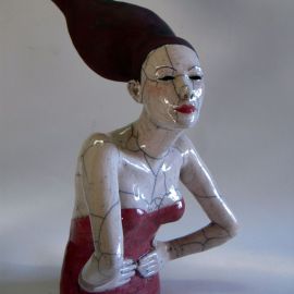 Paris Art Web - Sculpture - Melanie Bourget - Raku Ceramics Torso 978 (1)