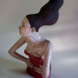 Paris Art Web - Sculpture - Melanie Bourget - Raku Ceramics Torso 978 (2)