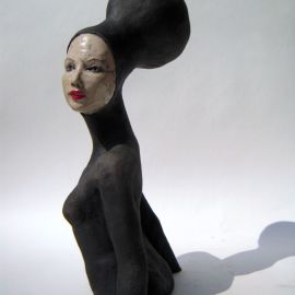 Paris Art Web - Sculpture - Melanie Bourget - Raku Ceramics Torso 979 (1)