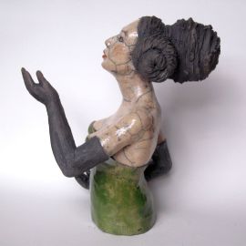 Paris Art Web - Sculpture - Melanie Bourget - Raku Ceramics Torso 981 (2)