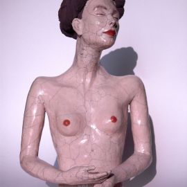 Paris Art Web - Sculpture - Melanie Bourget - Raku Ceramics Torso 980 (1)