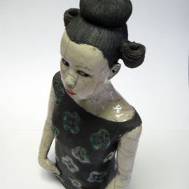 Paris Art Web - Sculpture - Melanie Bourget - Raku Ceramics Torso 982 (1)