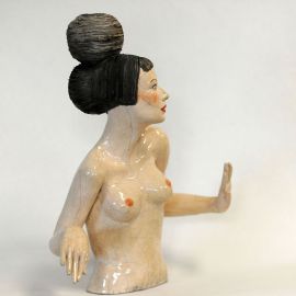 Paris Art Web - Sculpture - Melanie Bourget - Raku Ceramics Torso 988 (2)