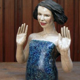 Paris Art Web - Sculpture - Melanie Bourget - Raku Ceramics Torso 985