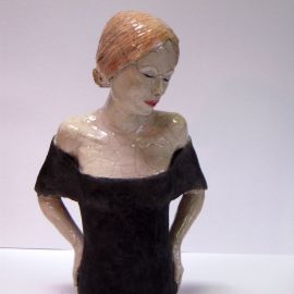 Paris Art Web - Sculpture - Melanie Bourget - Raku Ceramics Torso 990