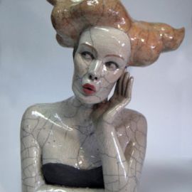 Paris Art Web - Sculpture - Melanie Bourget - Raku Ceramics Torso 991