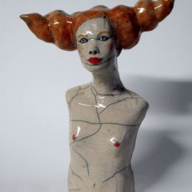 Paris Art Web - Sculpture - Melanie Bourget - Raku Ceramics Torso 996