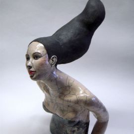 Paris Art Web - Sculpture - Melanie Bourget - Raku Ceramics Torso 994 (2)