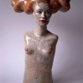 Paris Art Web - Sculpture - Melanie Bourget - Raku Ceramics Torso 993