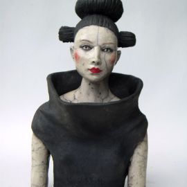 Paris Art Web - Sculpture - Melanie Bourget - Raku Ceramics Torso 997